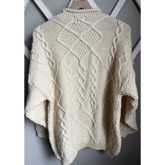 Acorn size M Wool Fisherman Roll Neck Sweater Sheep Ram Embroidered - Picture 6 of 8